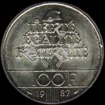 100 francs 1987 galit revers