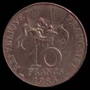 10 francs 1983 Conqute de l'Espace avers