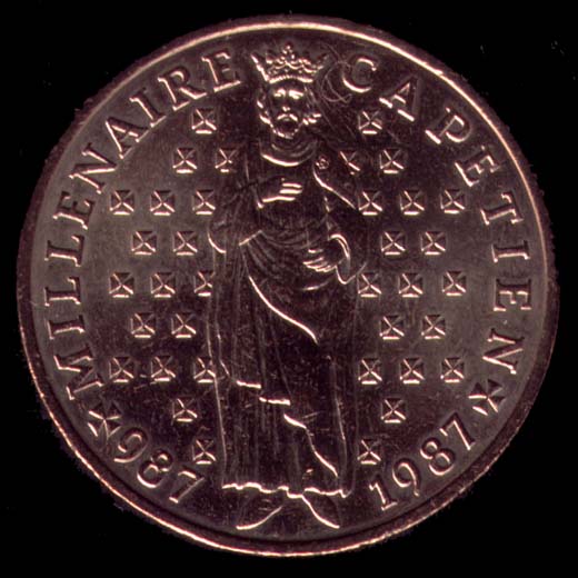 Pice de 10 Francs franais type Millnaire Captien revers