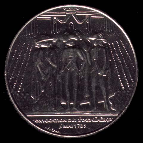 Pice de 1 Franc franais du 1989 en nickel type tats Gnraux avers