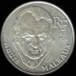 100 francs 1997 Andr Malraux avers
