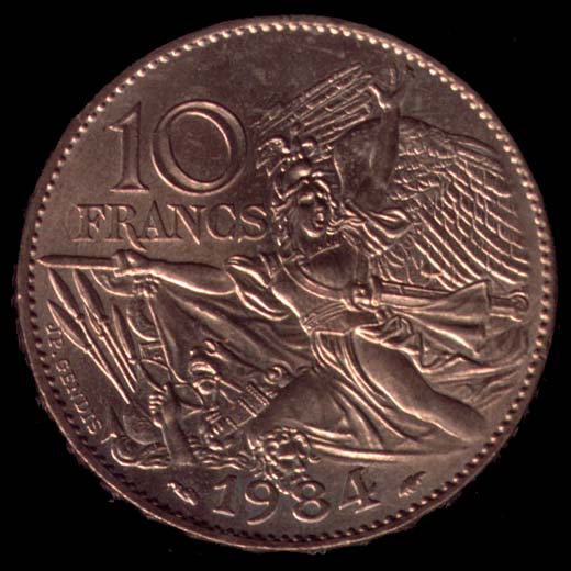 Pice de 10 Francs franais type Franois Rude revers