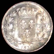 5 francs Charles X 1er Type revers