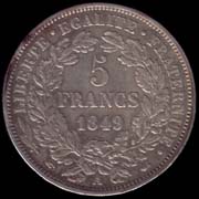 5 francs Crs revers