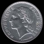 5 francs Lavrillier aluminium avers